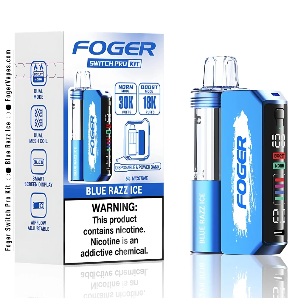 Blue Razz Ice Foger Switch Pro Kit 30K Puffs - Image 4