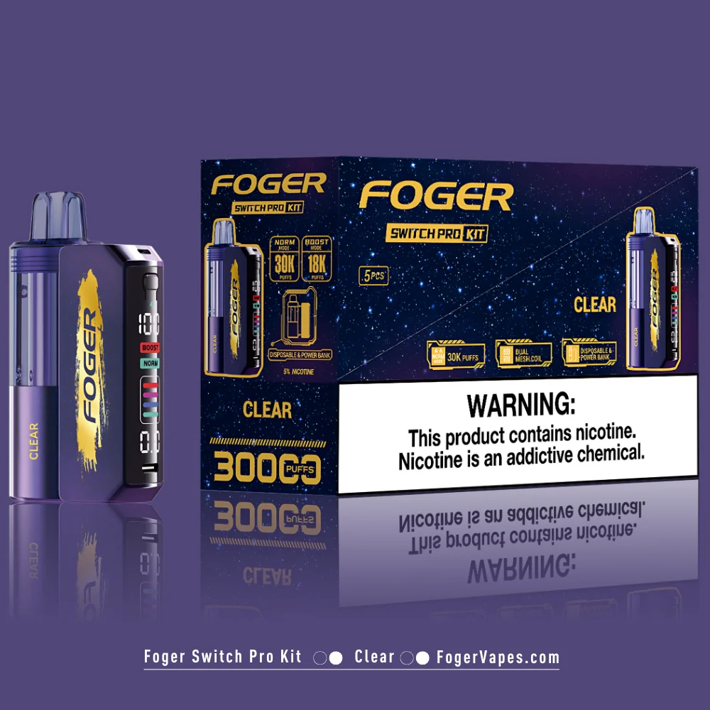 Clear Foger Switch Pro Kit 30K Puffs - Image 4