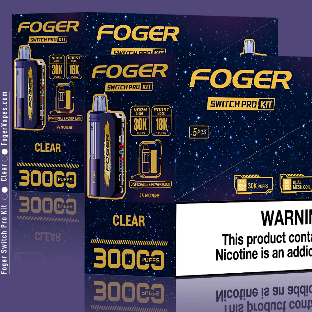 Clear Foger Switch Pro Kit 30K Puffs - Image 5