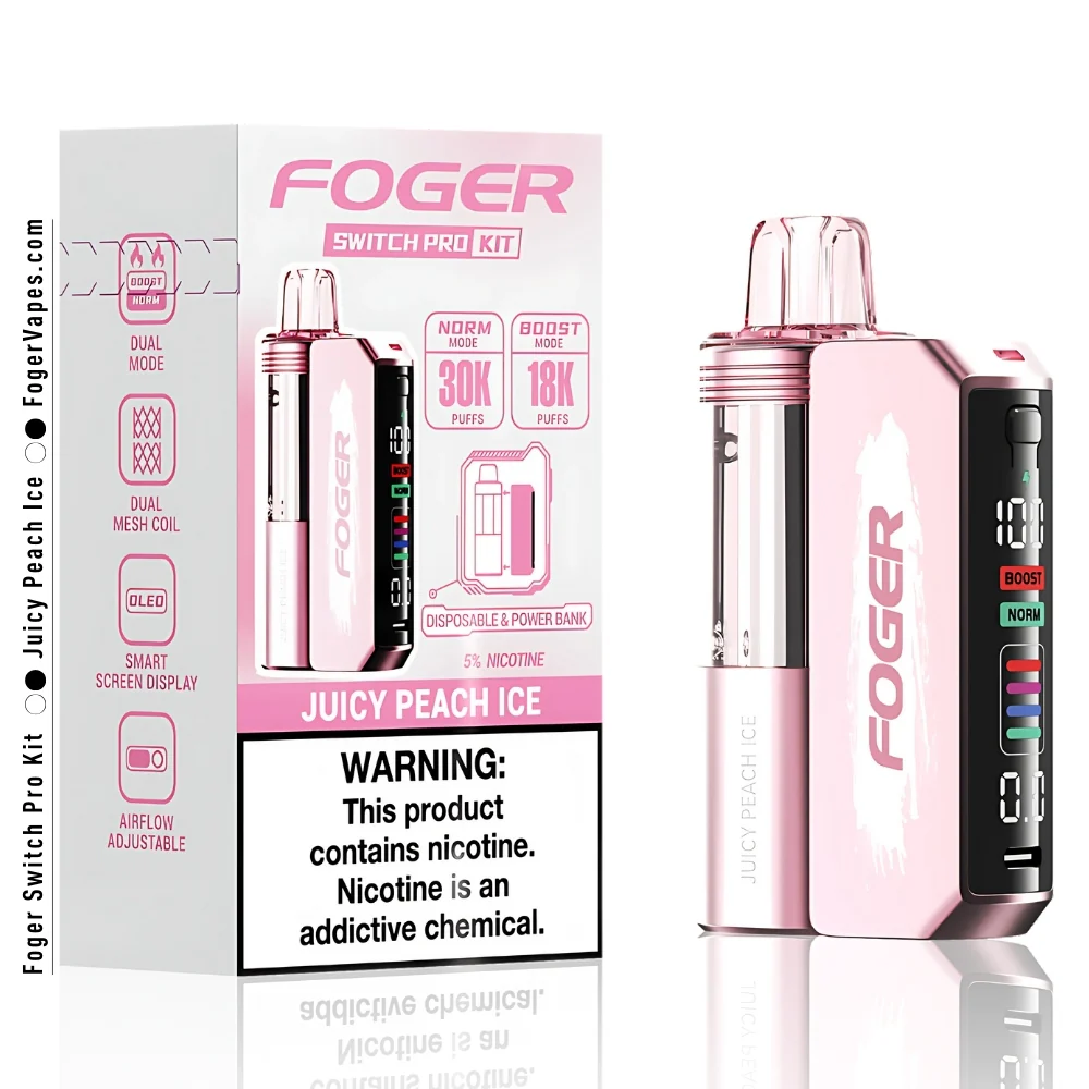Juicy Peach Ice Foger Switch Pro Kit 30K Puffs - Image 4