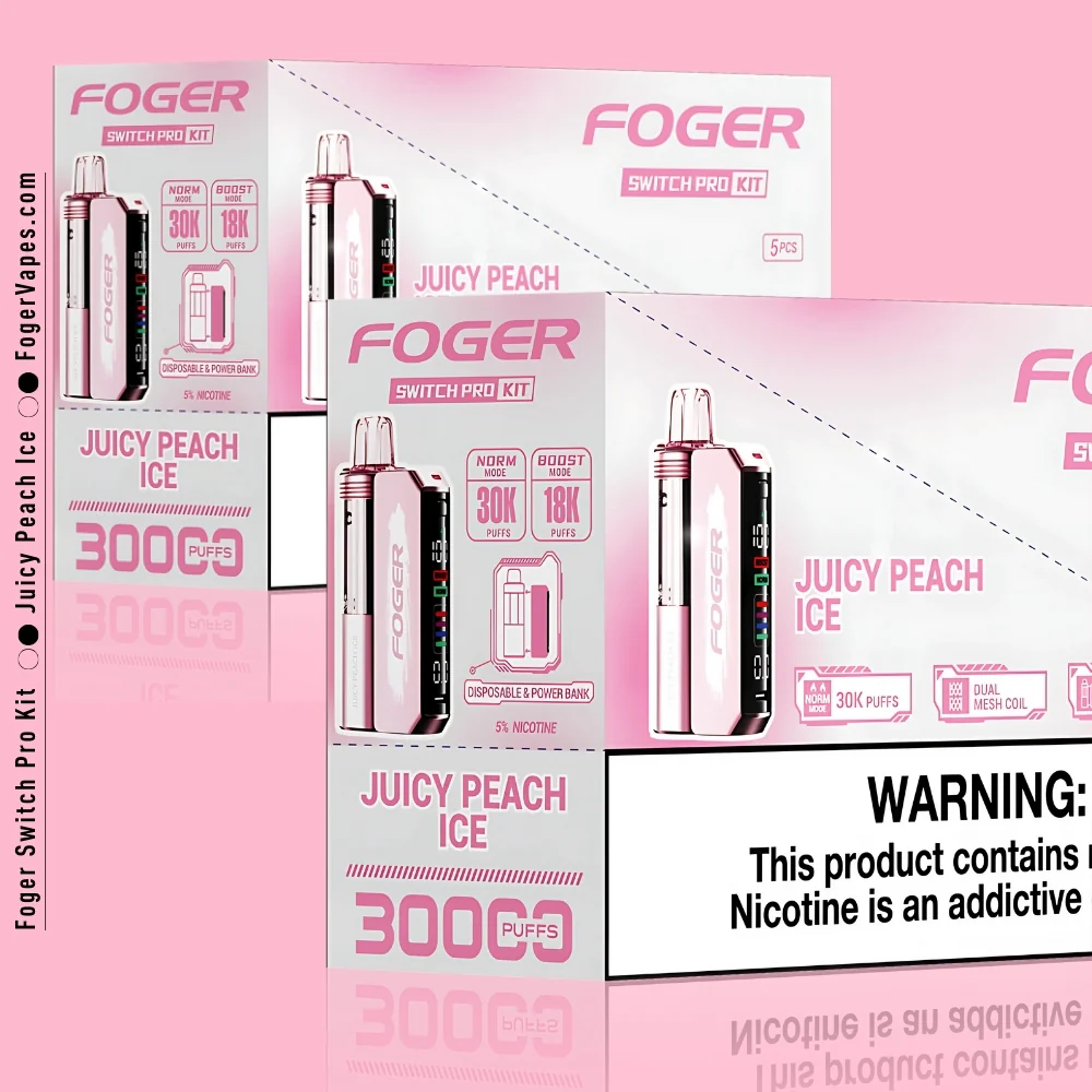 Juicy Peach Ice Foger Switch Pro Kit 30K Puffs - Image 6