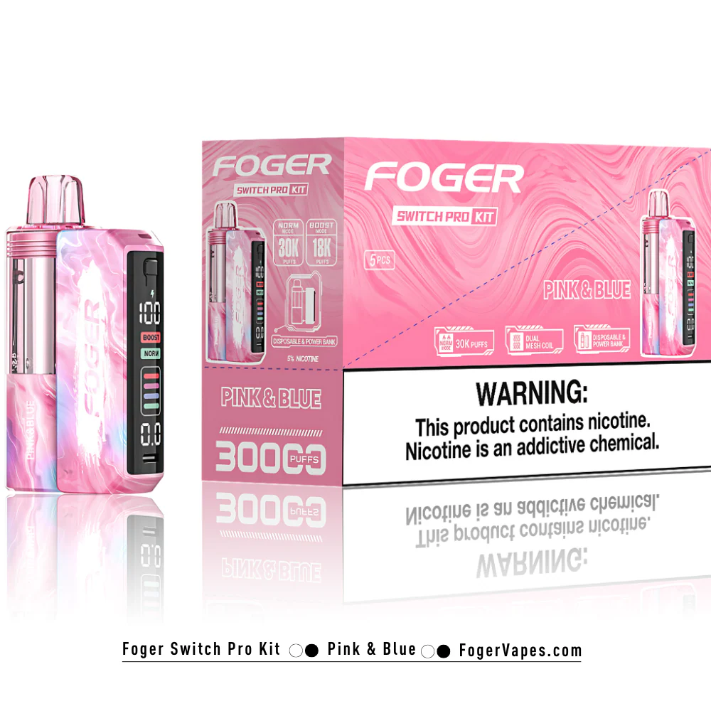 Pink & Blue – Foger Switch Pro Kit | 30K Puffs - Image 3