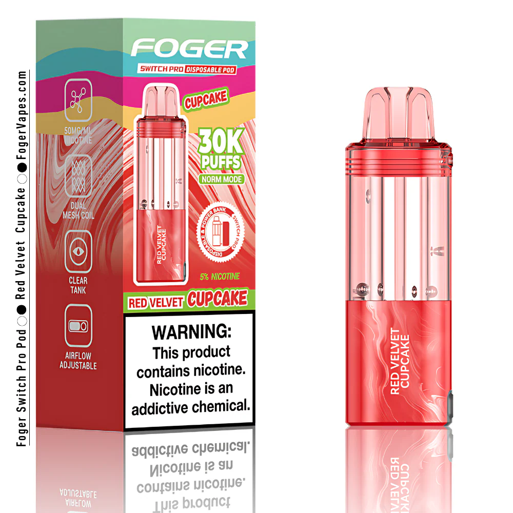 Red Velvet Cupcake – Foger Switch Pro Pod | 30K Puffs - Image 3