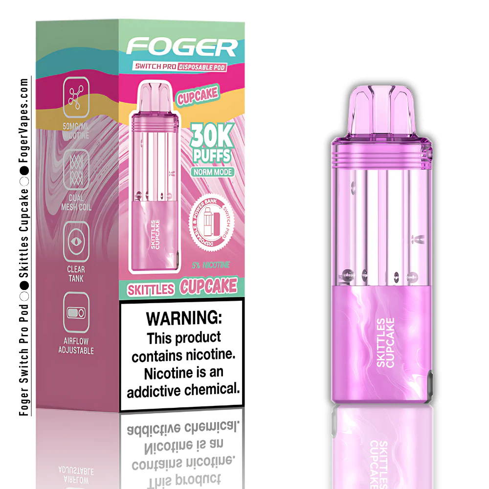Skittles Cupcake – Foger Switch Pro Pod | 30K Puffs - Image 3