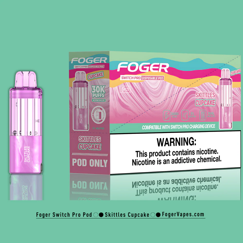 Skittles Cupcake – Foger Switch Pro Pod | 30K Puffs - Image 4