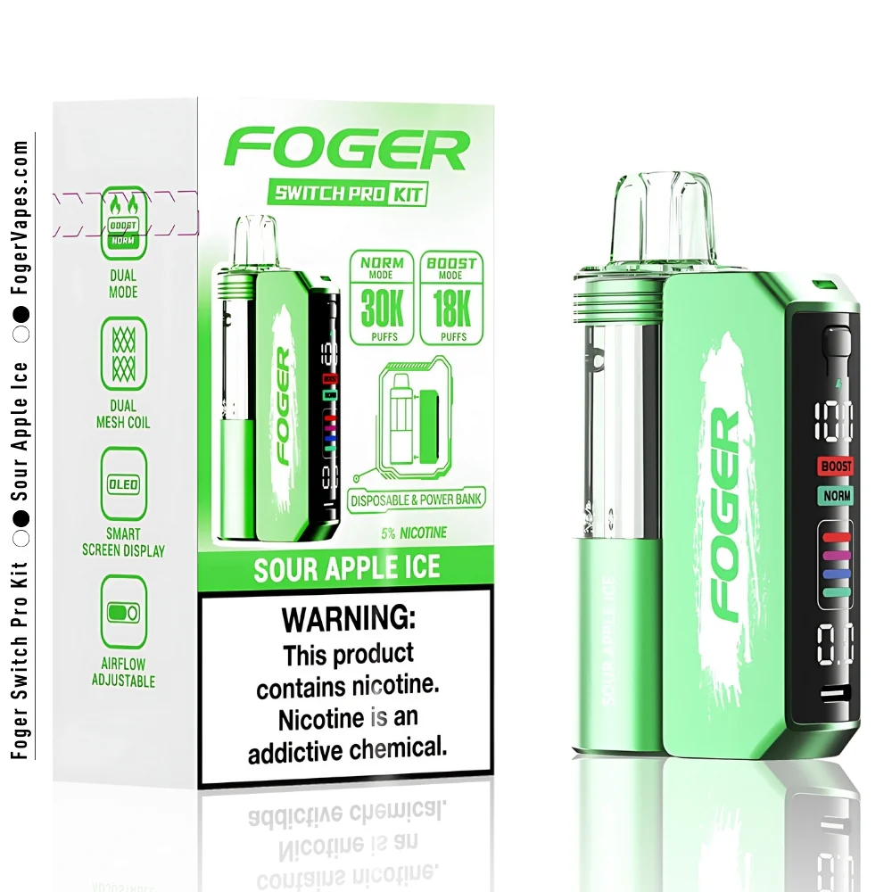 Sour Apple Ice Foger Switch Pro Kit 30K Puffs - Image 4