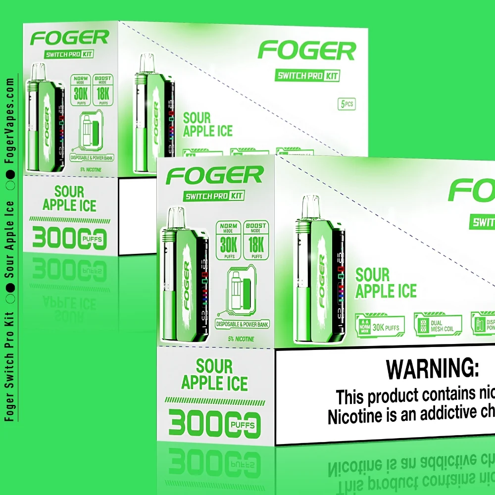 Sour Apple Ice Foger Switch Pro Kit 30K Puffs - Image 6