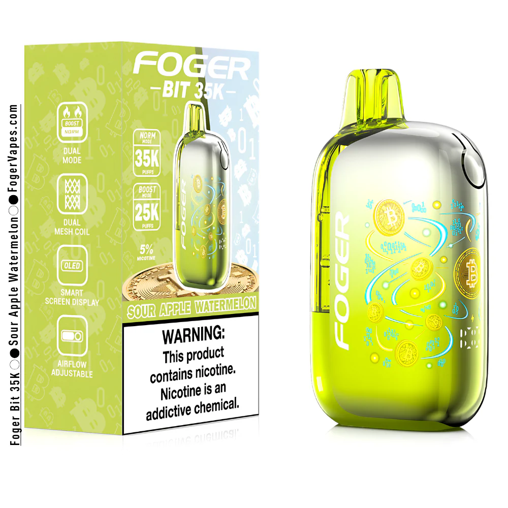 Sour Apple Watermelon – Foger Bit 35K Puffs - Image 3