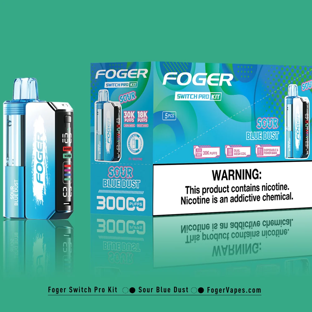 Sour Blue Dust Foger Switch Pro Kit 30K Puffs - Image 4
