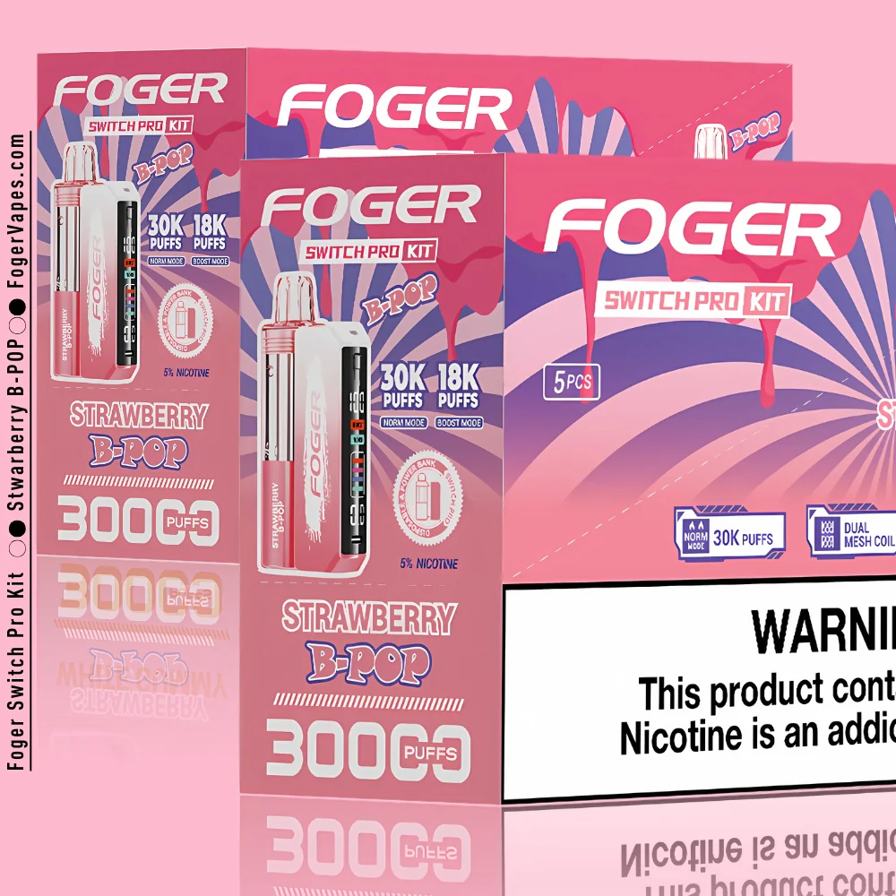 Strawberry B-POP Foger Switch Pro Kit 30K Puffs - Image 5