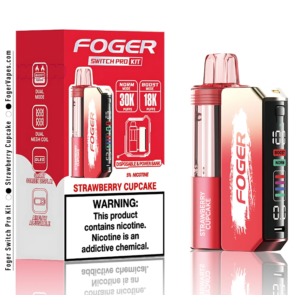 Strawberry Cupcake Foger Switch Pro Kit 30K Puffs - Image 3