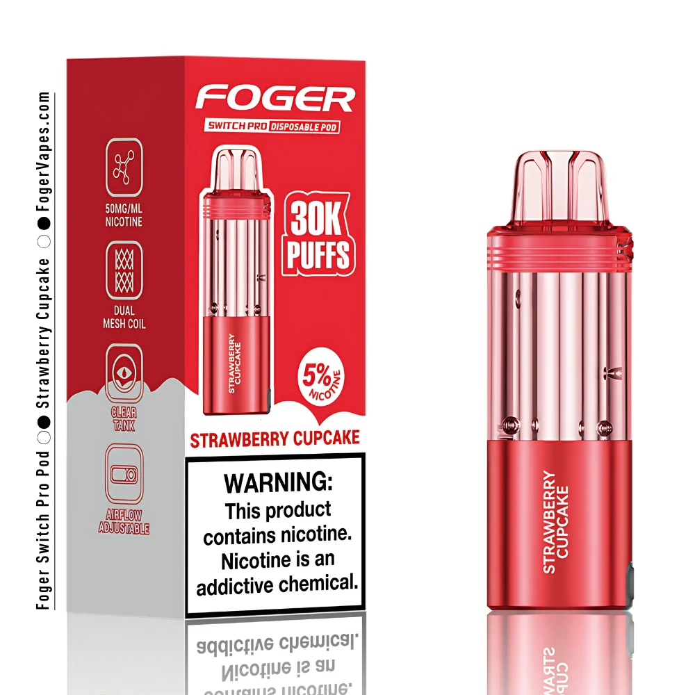 Strawberry Cupcake Foger Switch Pro Pod 30K Puffs - Image 3