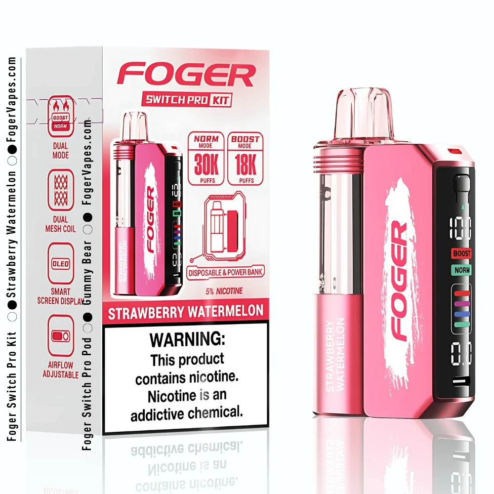 Strawberry Watermelon Foger Switch Pro Kit 30K Puffs - Image 4