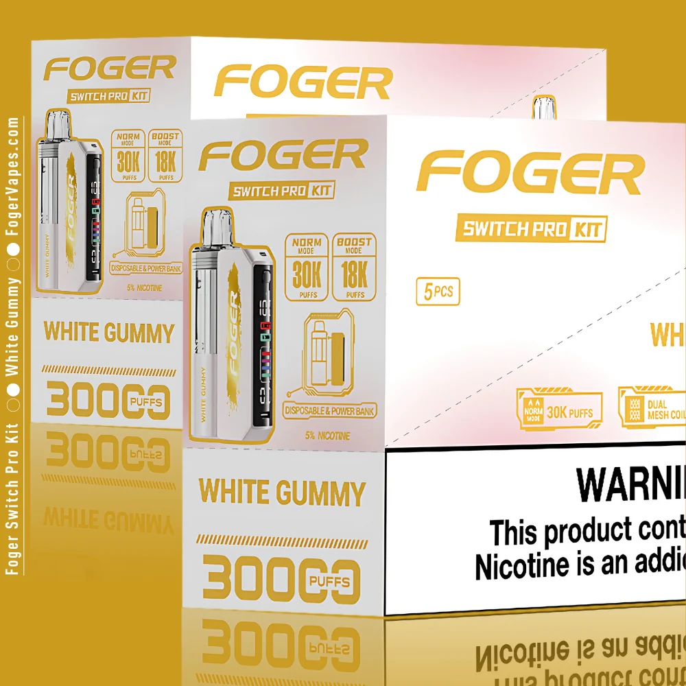 White Gummy Foger Switch Pro Kit 30K Puffs - Image 5
