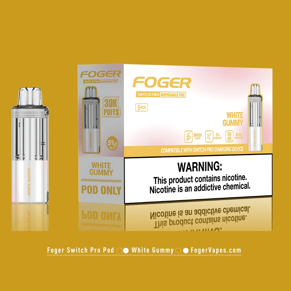 White Gummy Foger Switch Pro Pod 30K Puffs - Image 4